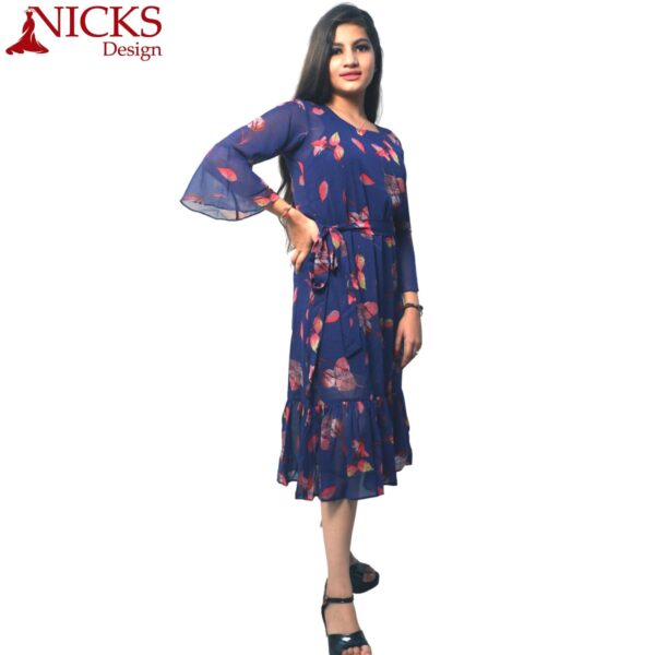 Georgette Blue Print Frock